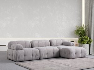 Rohová sedacia súprava / Rohová pohovka Petite 3 - Light Grey