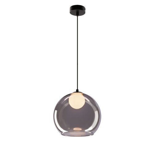 Stropní lampa Brin černá 1x15W G9 kouřová s bílým stínidlem
