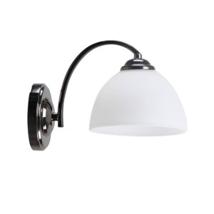 Nástenná lampa Gracja Lamp Čierna perla 1X40 E27 Biele tienidlo