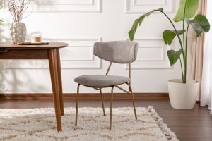 Súprava stoličiek (2 kusy) Nancy - Grey, Gold