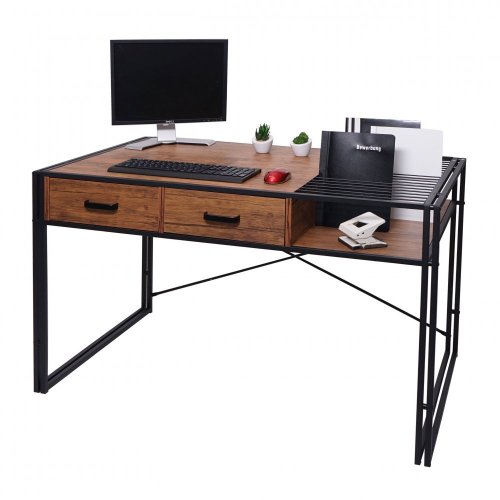 Písací stôl s úložným priestorom HWC-H91 - BAREVNÁ VARIANTA: Hnedá