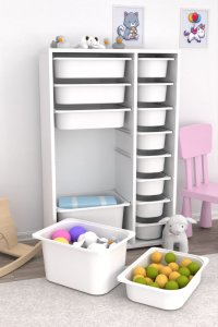 Víceúčelová skříňka Rine 2D4K8U - White