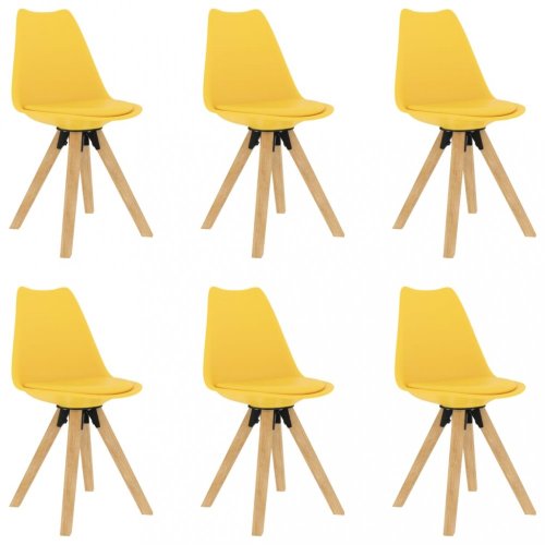 Jídelní set 6+1 buk / umělá kůže / plast Dekorhome