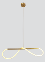 Závěsná lampa SUPREME 80cm zlatá 18W LED 3000K bílá