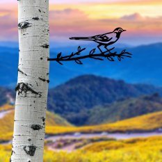 Záhradná dekorácia Bird On The Branch 05 - Black