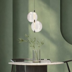 PLAYA lampa wisząca czarny 10W LED 3000K klosz bezbarwny