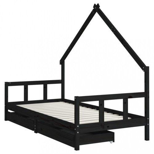 Detská domčeková posteľ so šuplíkmi Dekorhome - ROZMER LÔŽKA: 90 x 190 cm