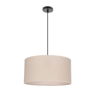 Závěsná lampa SHANTI černá 1x40W E27 béžové stínidlo