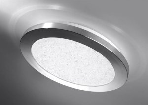 Stropní koupelnové svítidlo PIXEL minimalistické - stříbrný chrom 22,5 cm - kulaté LED stropní svítidlo se stmíváním 3000K 12W IP441
