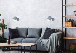 Nástenná lampa 1X40W E27 matná sivá AZURO