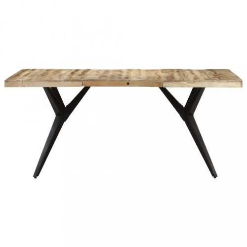 Jídelní stůl masivní dřevo / ocel Dekorhome - ROZMĚR: 200x90x76 cm