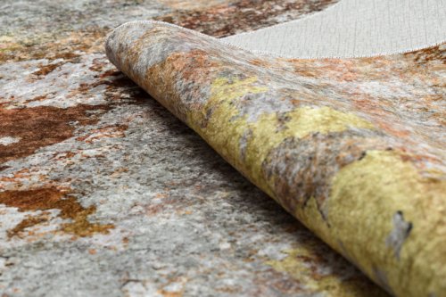Kusový koberec Miro 51463.802 Abstraction grey / gold 80x150 cm