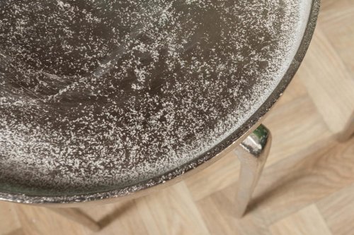 Odkládací stolek 2 ks ARIADNA Dekorhome - BAREVNÁ VARIANTA: Stříbrná