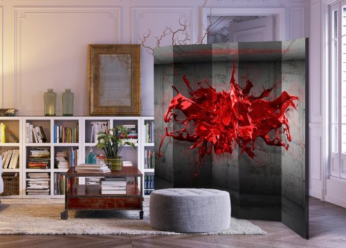 Paraván Red Ink Blot Dekorhome - ROZMER: 135x172 cm (3-dielny)