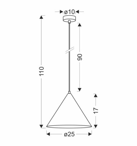 Závesná lampa Dunca 25 Čierna 1X40 E27 Svetlý dubový tienidlo