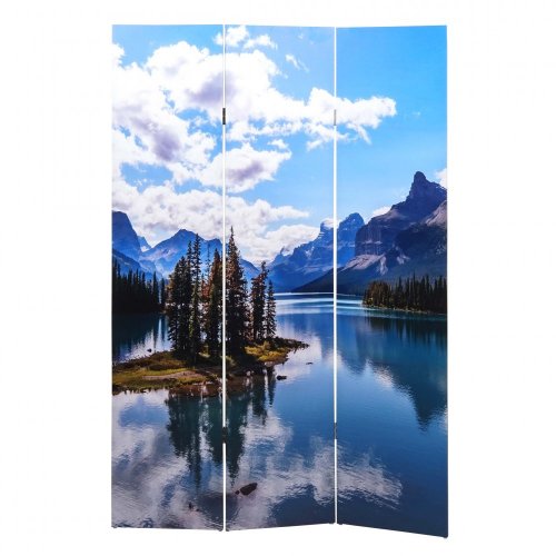 Paraván horské jazero Dekorhome - ROZMER: 244x180 cm (6-dielny)