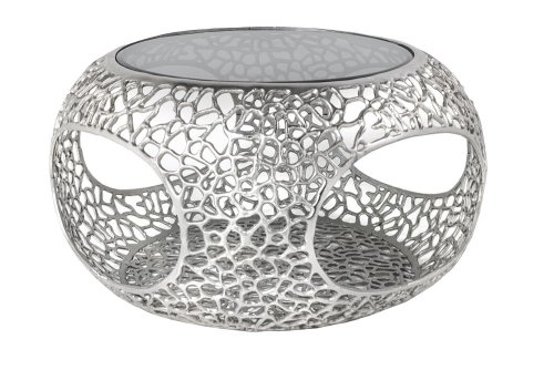 Konferenční stolek GARMATA Dekorhome - BAREVNÁ VARIANTA: Stříbrná