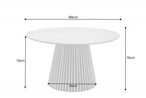 Jedálenský stôl RURURA 140 cm Dekorhome