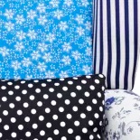 Patchwork modrobílá