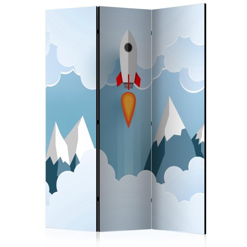 Paraván Rocket in the Clouds Dekorhome - ROZMĚR: 135x172 cm (3-dílný)