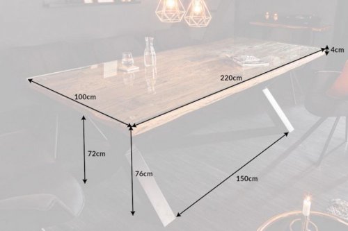 Jídelní stůl IDAIA X Dekorhome - ROZMĚR: 180x100x75 cm