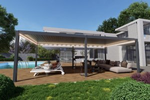 Elektrická bioklimatická pergola NOVA LUX 8x4 m