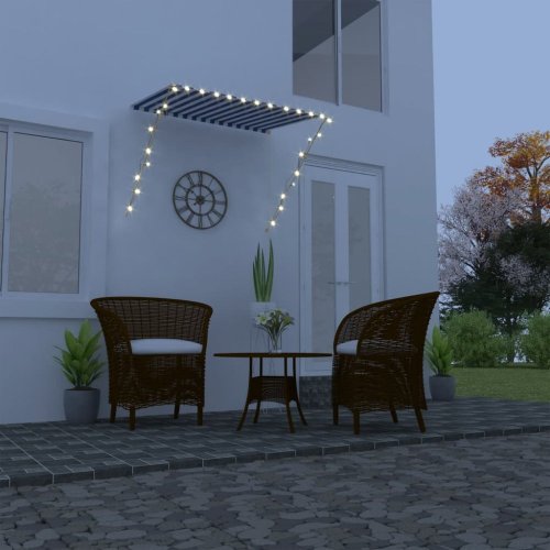 Zatahovací markýza s LED světlem 150x150 cm Dekorhome