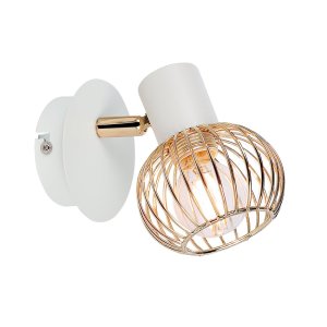 Nástenná lampa 1X40W E14 biela/zlatá OSLO