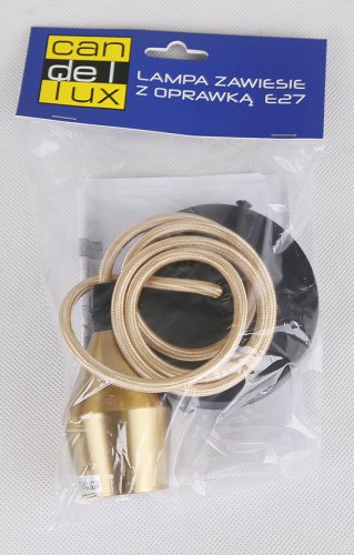 Zlatý kovový prívesok E27 100cm