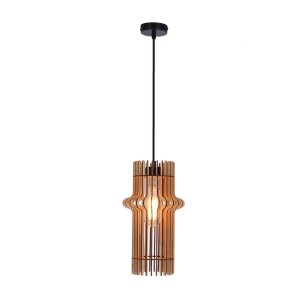 Závesná lampa Eco 4 1x40 e27 Drevené tienidlo