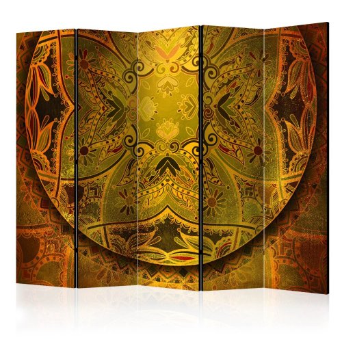 Paraván Mandala: Golden Power Dekorhome - ROZMER: 135x172 cm (3-dielny)