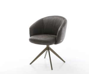 Jedálenská stolička Caja-Flex s opierkami mikrovlákno antracit vintage