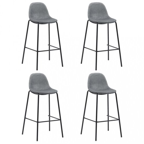 Barový set 5ks textil / bílá Dekorhome