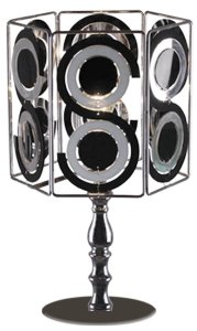 Stolová lampa Nemo chróm/čierna