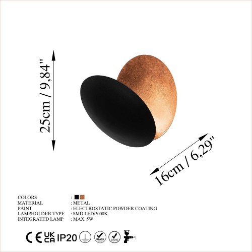 Nástenná lampa Yosma-13639