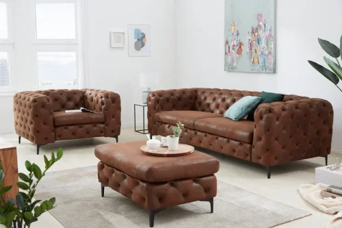 Chesterfield taburet ZETHOS Dekorhome