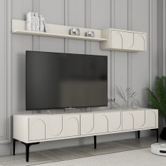 TV skrinka / Obývacia stena Lyon 2 - Cream, Black