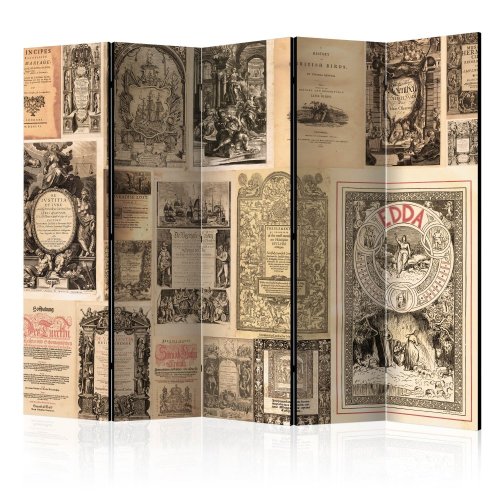 Paraván Vintage Books Dekorhome - ROZMĚR: 135x172 cm (3-dílný)