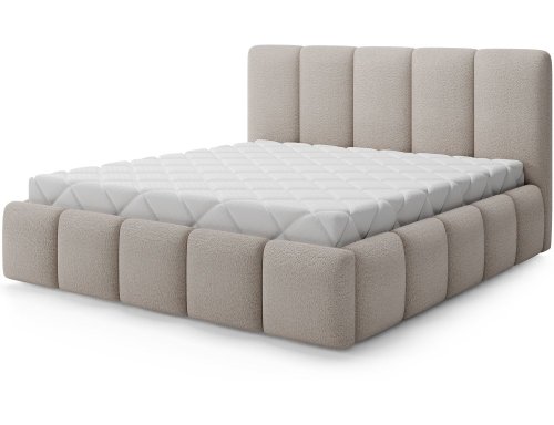 Posteľ Edvige + Drevený rám + Štandardný zdvih + kontajner 180x200