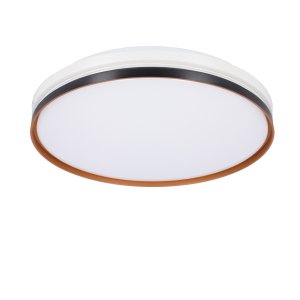 Stropní lampa Montana, černá+bílá+zlatá, 24W LED, 40cm, bílé stínidlo