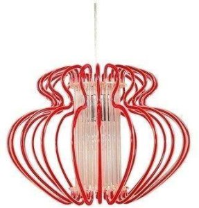 Červená závěsná lampa 45x33cm Imperia
