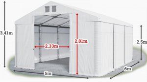 Skladový stan 5x6m PROFI