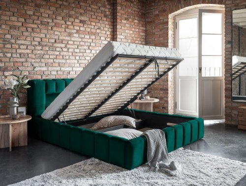 Posteľ Lamica 180x200 + Kovový rám / plynový výťah / kontajner