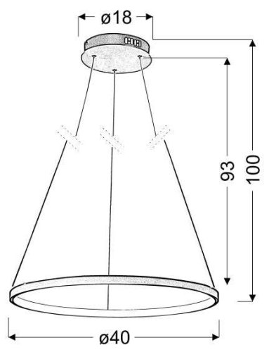 Závesná lampa LUNE 25W