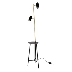 Čierno-zlatá stojaca lampa 164 cm Perret