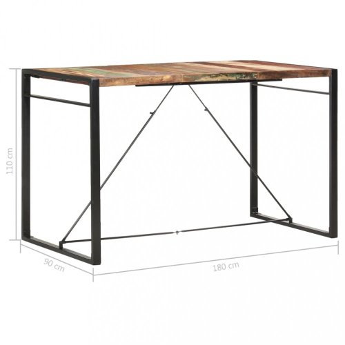 Barový stôl hnedá / čierna Dekorhome - ROZMER: 140x70x110 cm