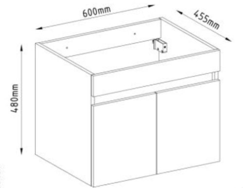 Závesná skrinka pod umývadlo FIGARO - ŠÍRKA: 80 cm