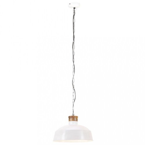 Závesná lampa biela / mangovníkové drevo Dekorhome - ROZMER: 32 cm