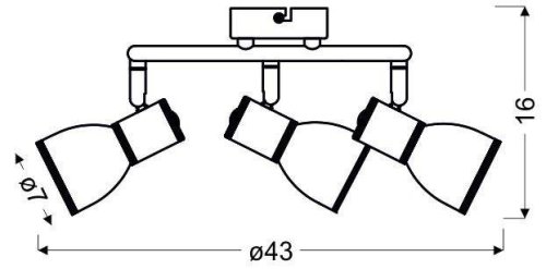 Stropné svietidlo biele/chrómové špirálové 3xE14 Fido