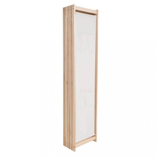 Paraván 5dílný dřevo / látka Dekorhome